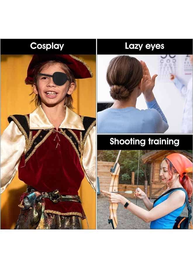 4 قطع من رقعة العين الطبية ثلاثية الأبعاد قابلة للتعديل لعلاج كسل العين، قابلة لإعادة الاستخدام، بتصميم قرصان، غطاء عين واحد للبالغين للعين اليسرى أو اليمنى، زي تنكري - Image 3